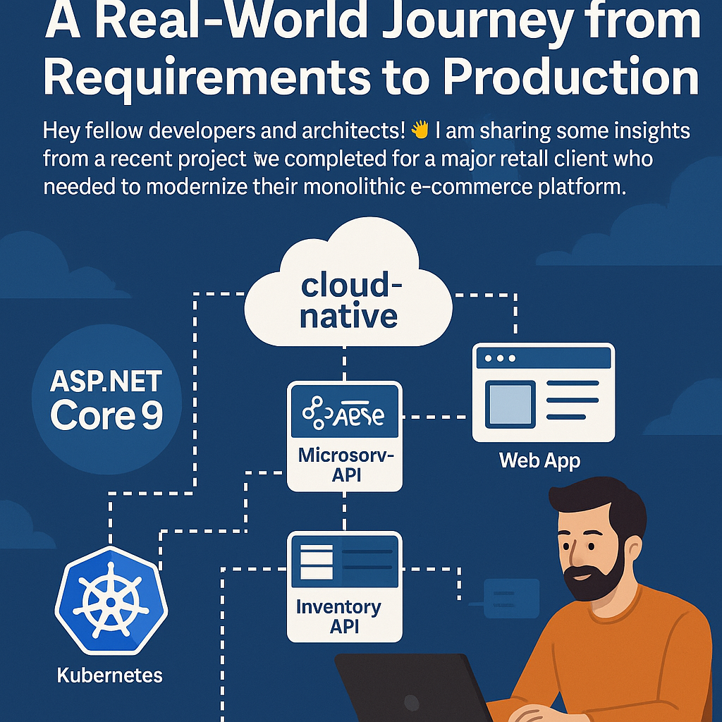 Cloud-native microservices running on Kubernetes for an enterprise retail client